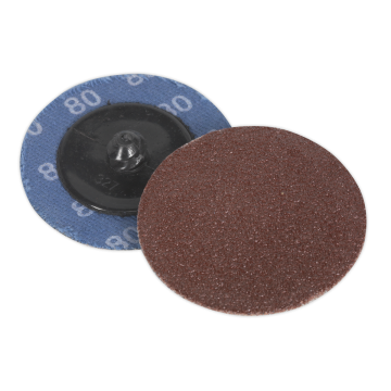 Sealey Quick-Change Sanding Disc &Oslash;50mm 80Grit Pack of 10
