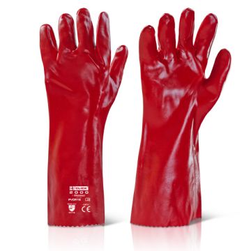 Beeswift PVC Gauntlets Red 16" Pack 10