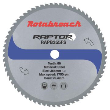 Rotabroach Cermet Blade Steel 355mm