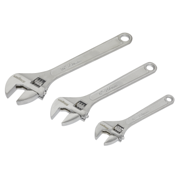 Siegen Adjustable Wrench Set 3pc 150, 200 & 250mm