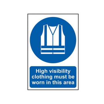 Scan High Visibility Jackets Must Be Worn In This Area - PVC 200 x 300mm