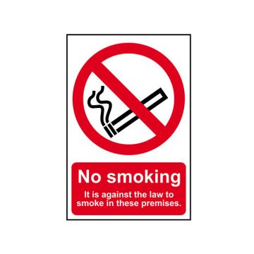Scan No Smoking It Is Against The Law To Smoke On These Premises - PVC 200 x 300