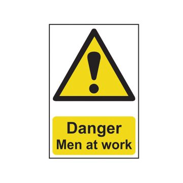 Scan Danger Men At Work - PVC 200 x 300mm