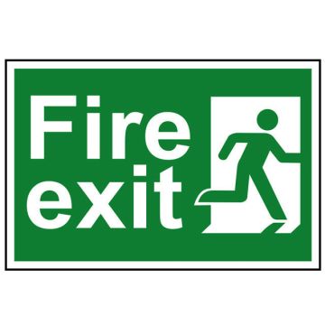 Scan Fire Exit Man Running Right - PVC 300 x 200mm