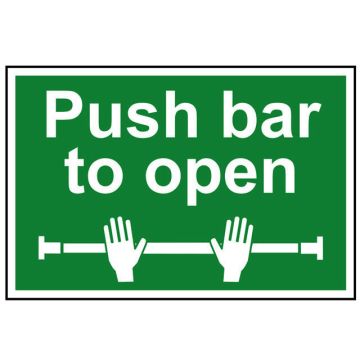 Scan Push Bar To Open - PVC 300 x 200mm