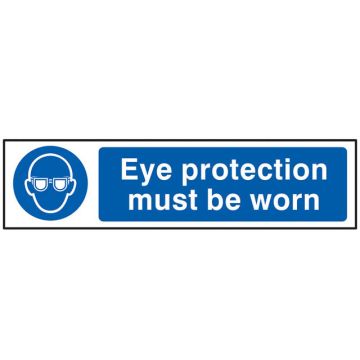Scan Eye Protection Must Be Worn - PVC 200 x 50mm