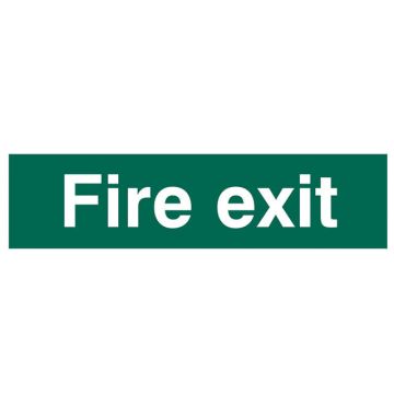Scan Fire Exit Text Only - PVC 200 x 50mm