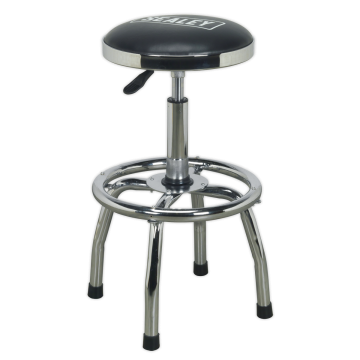 Sealey Workshop Stool Heavy-Duty Pneumatic with Adjustable Height Swivel Seat