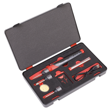 Sealey Premier Lithium-ion Rechargeable Soldering Iron Kit 30w