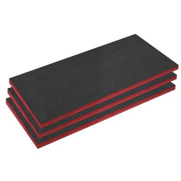 Sealey Easy Peel Shadow Foam® Red/Black 50mm - Pack of 3