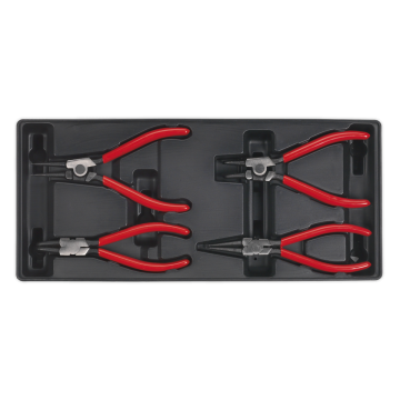 Sealey Tool Tray with Circlip Pliers Set 4pc
