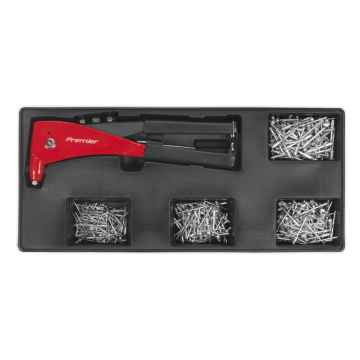 Sealey Tool Tray with Riveter & 400 Assorted Rivet Set