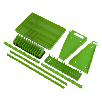 Sealey Premier Tool Storage Organizer Set Hi-Vis Green 9 Piece