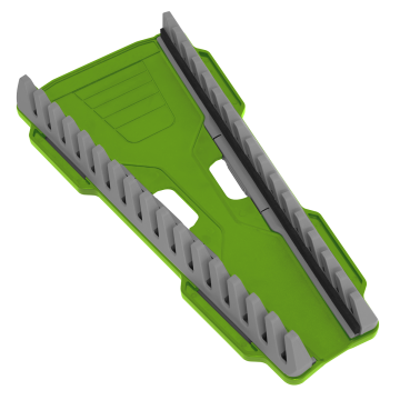 Sealey Premier Reversible Spanner Rack Hi-Vis Green 16 Piece