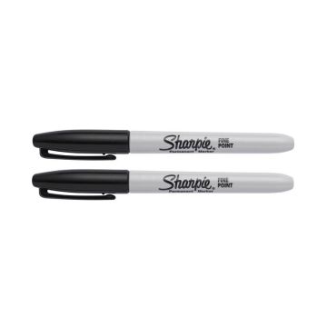 Sharpie Fine Tip Permanent Marker Black Pack Of 2