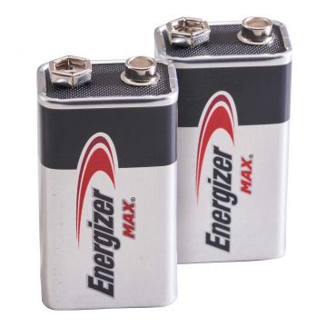 Energizer MAX 9v Alkaline Batteries 2 Pack