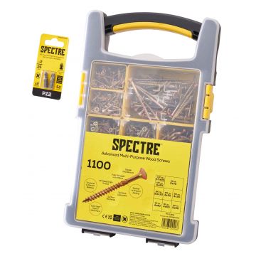Forgefix Spectre Advanced Wood Screw Set 1100 Piece