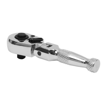 Sealey Ratchet Wrench Flexi-Head Stubby 1/4"Sq Drive