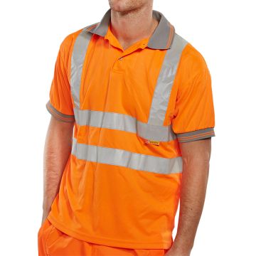 Beeswift Hi-Vis Railway Polo Shirt Orange