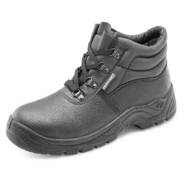 Beeswift S1 Safety Steel Toe Cap Chukka Leather Boots Black