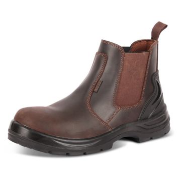 Beeswift S3 Steel Toe Cap PU / Rubber Dealer Leather Boots Brown