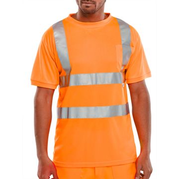 Beeswift Hi-Vis T-Shirt Crew Neck Orange