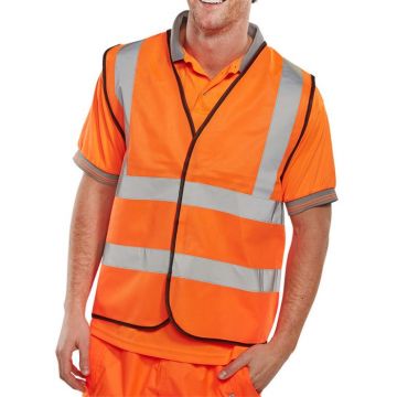 Beeswift Hi-Vis Vest Waistcoat Orange 100 Pack