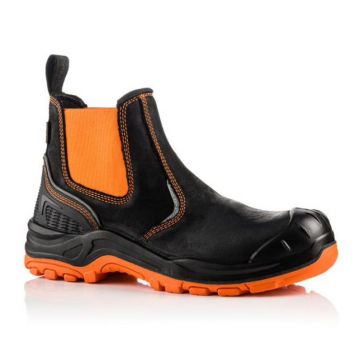 Buckler Buckz Viz BVIZ3 Hi-Viz Orange Full Safety Dealer Boots Black