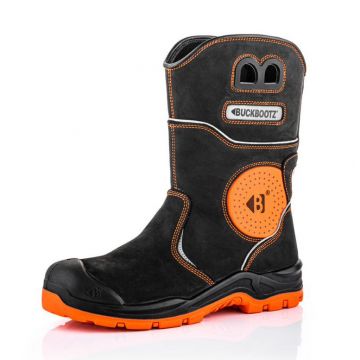 Buckler Buckz Viz BVIZ5 Hi-Viz Orange Full Safety Rigger Boots Black