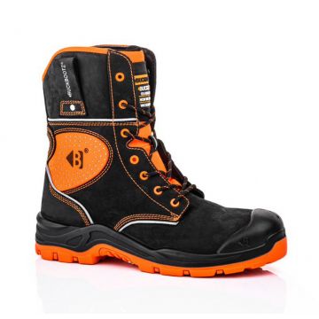 Buckler Buckz Viz BVIZ6 Hi-Viz Orange High Full Safety Lace Boots Black