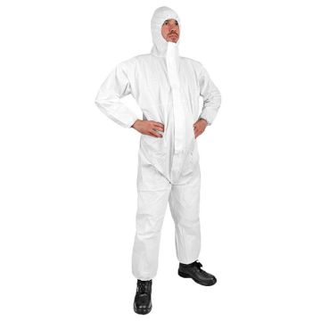 Beeswift Disposable Coverall White Type 5/6 White