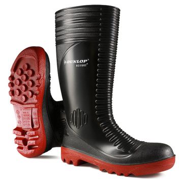 Dunlop Acifort Ribbed Full Safety Wellington Boots Black