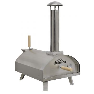Dellonda DG11 Portable Wood-Fired 14" Pizza & Smoking Oven Stainless