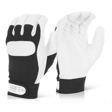 Click 2000 Drivers Gloves Velcro Cuff White
