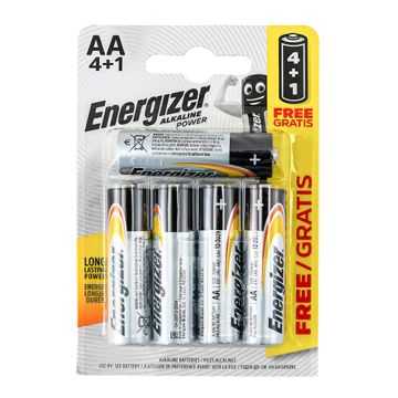 Energizer Alkaline Power Batteries AA 5 Pack