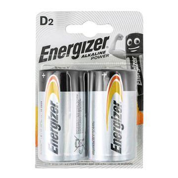 Energizer Alkaline Power Batteries D 2 Pack