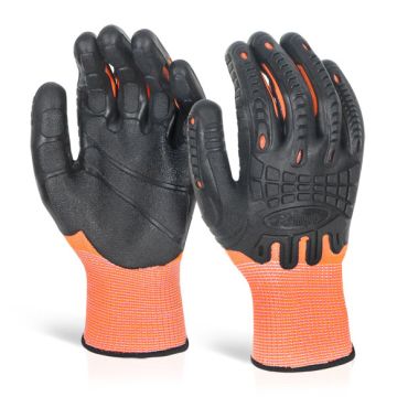 Beeswift Glovezilla Cut Resistant Fully Coated Impact Gloves Orange