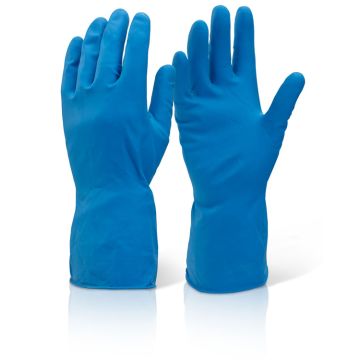 Cick 2000 Household Medium Weight Rubber Gloves Blue