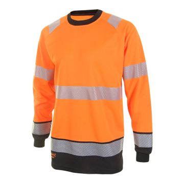 Beeswift Hi-Vis Two-Tone T-Shirt Long Sleeve Orange