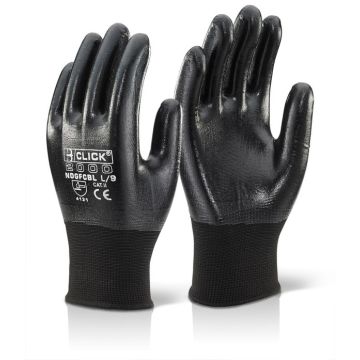 Beeswift Nitrile Fully Coated Gloves Black