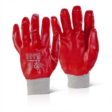 Beeswift PVC Fully Coated Gloves Red