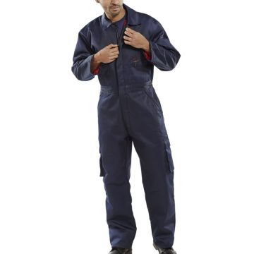 Beeswift Workwear Quilted Boiler Suit Overalls Navy