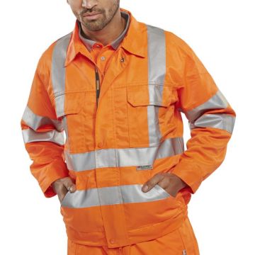 Beeswift Hi-Vis Railway Jacket Orange
