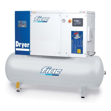 Fiac Three Phase Silver Screw Air Compressors With Dryer 415v