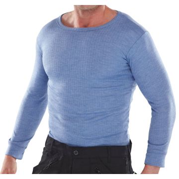 Click Workwear Thermal Vest Long Sleeve Blue