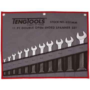 Teng Tools 11 Piece Double Open Ended Spanner Set
