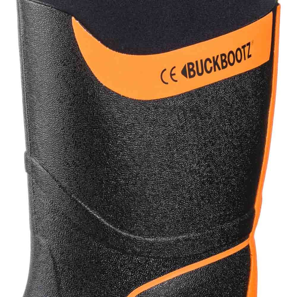 Buckler BBZ8000 Buckbootz Hi-Viz Full Safety Wellies Neoprene Lined Black/Orange S5 HRO CI HI AN SRC